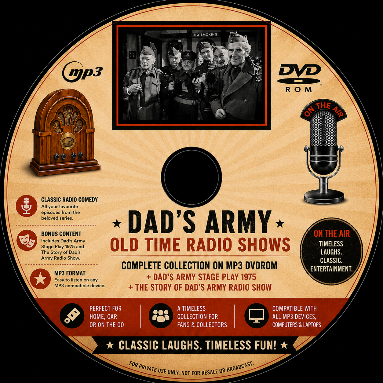 Dad's Army  Old Time Radio Shows The Complete Collection MP3 On DVD NO CASE