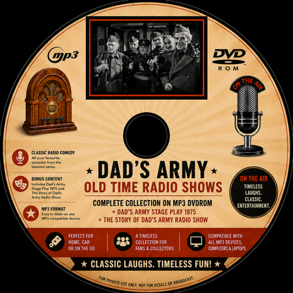 Dad's Army  Old Time Radio Shows The Complete Collection MP3 On DVD NO CASE