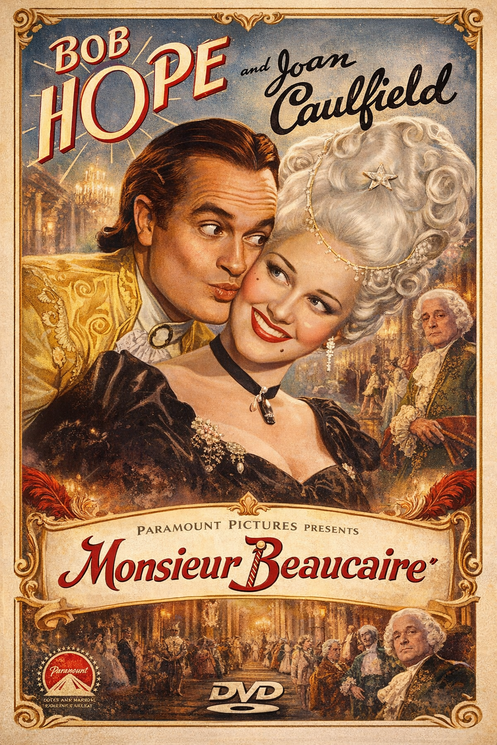 MONSIEUR BEAUCAIRE (1946) Bob Hope ,Joan Caulfield ,Patric Knowles - DVD Public Domain DVD NO CASE
