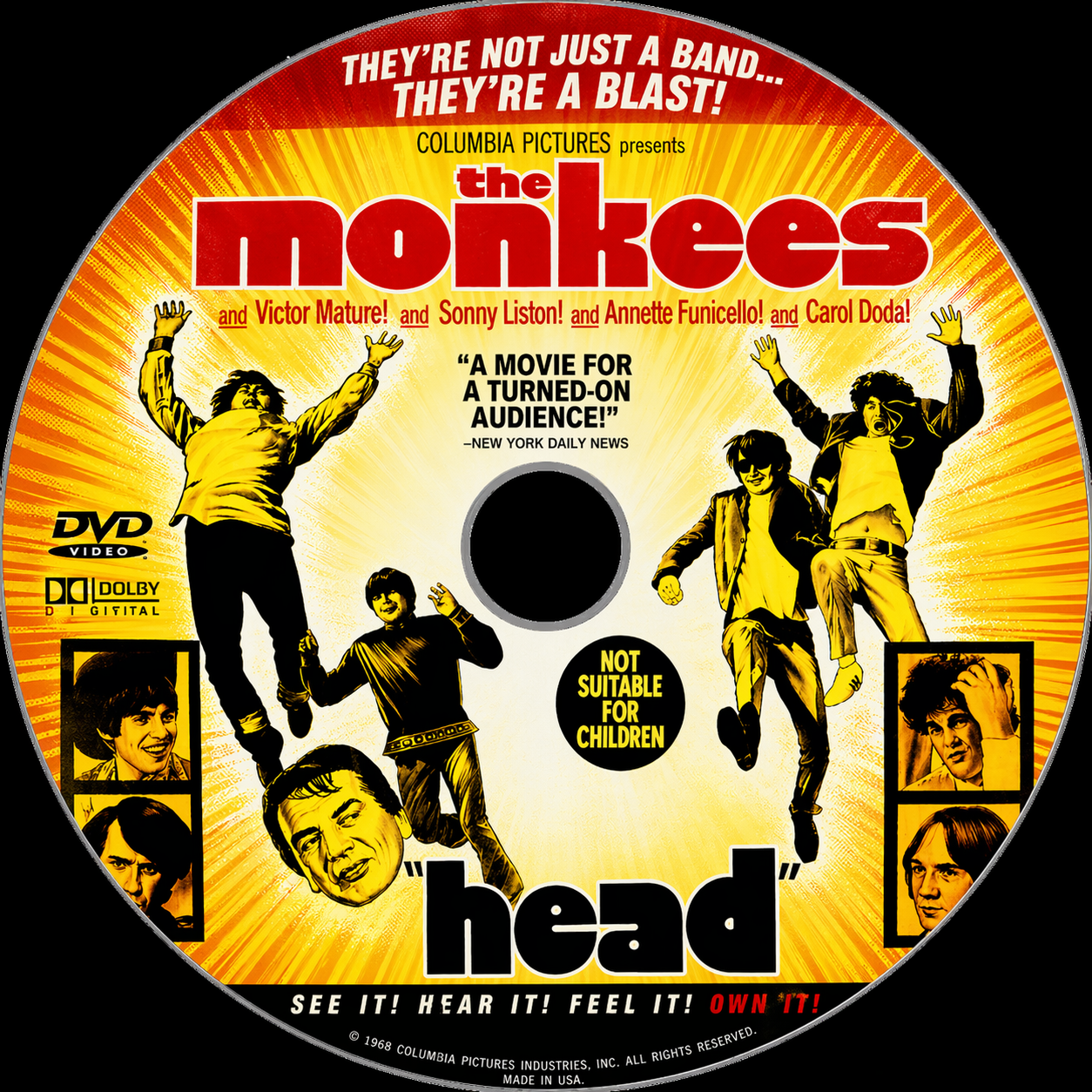 HEAD (1968) The Monkees - Public Domain DVD NO CASE