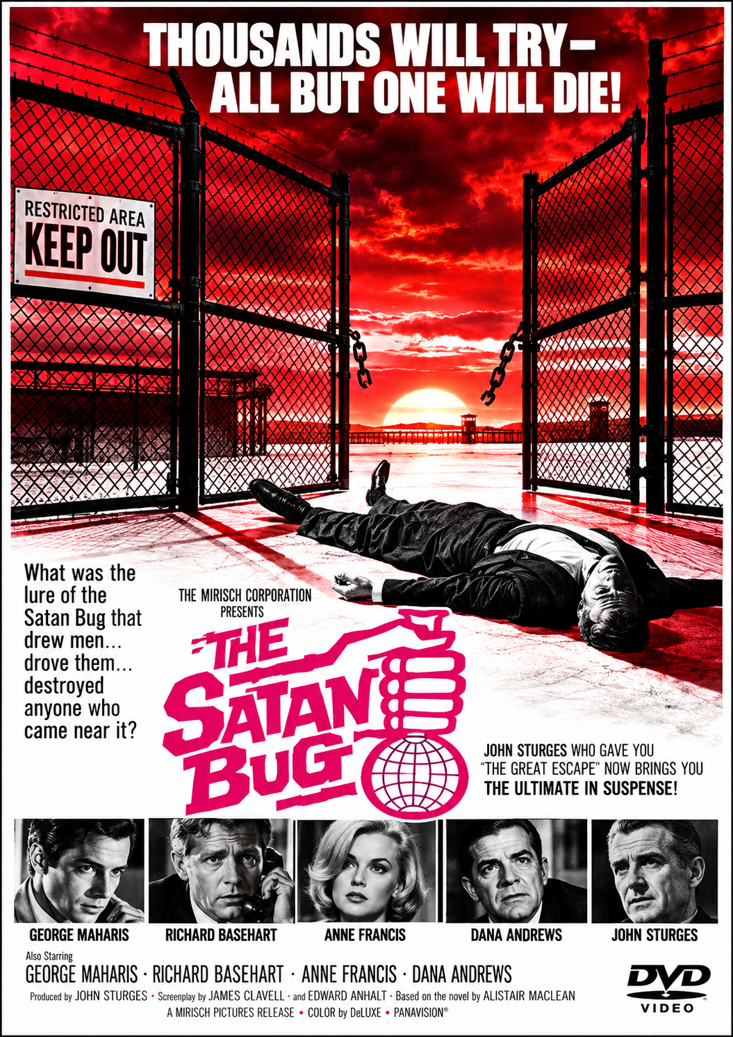 THE SATAN BUG (1970) Ed Asner, George Maharis - Public Domain DVD NO CASE