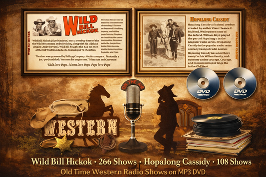 Wild Bill Hickok - Hopalong Cassidy - Old Time Western Radio Shows on DVDROM