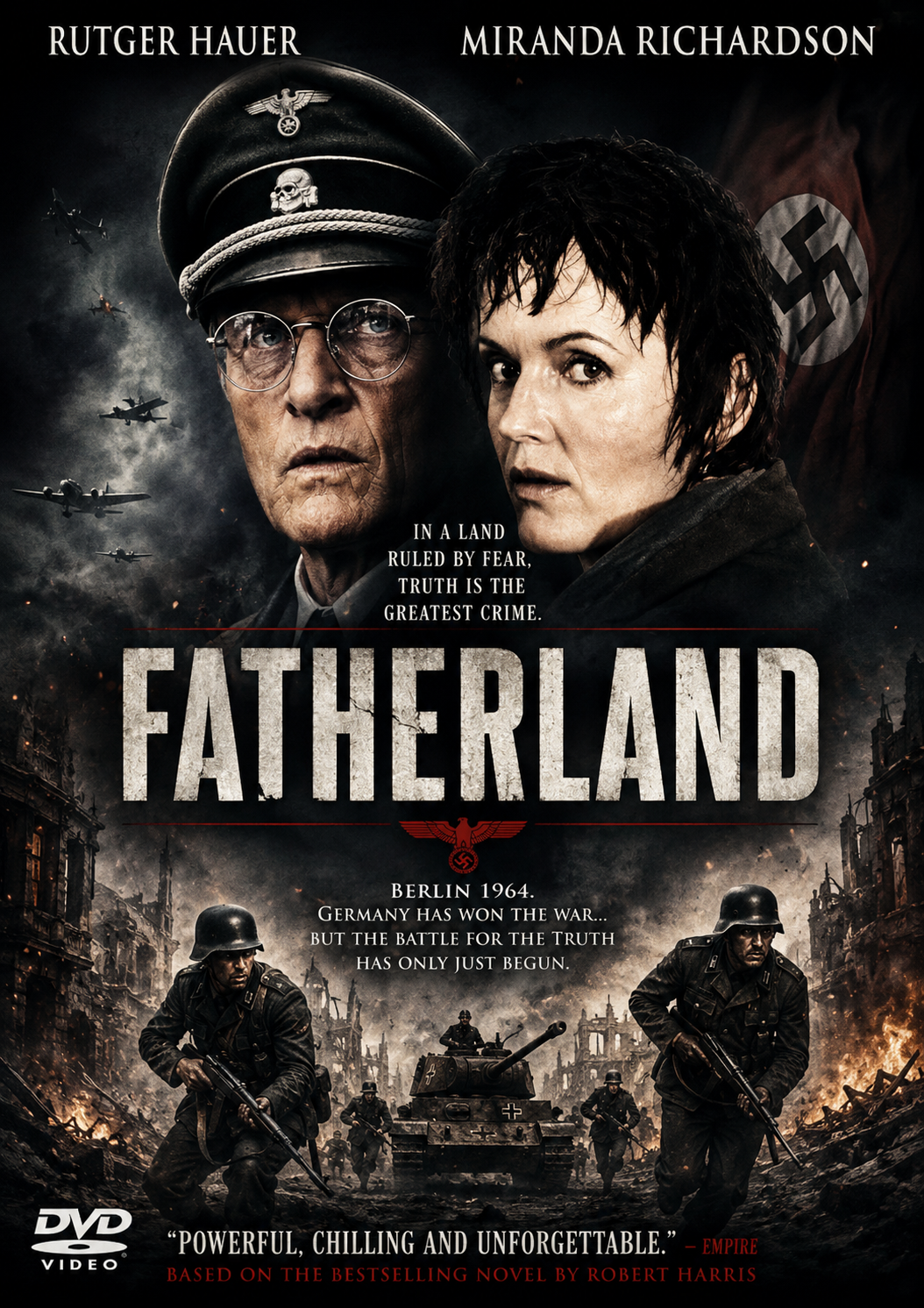 FATHERLAND (1994) Rutger Hauer,Miranda Richardson,Peter Vaughan - Public Domain DVD NO CASE