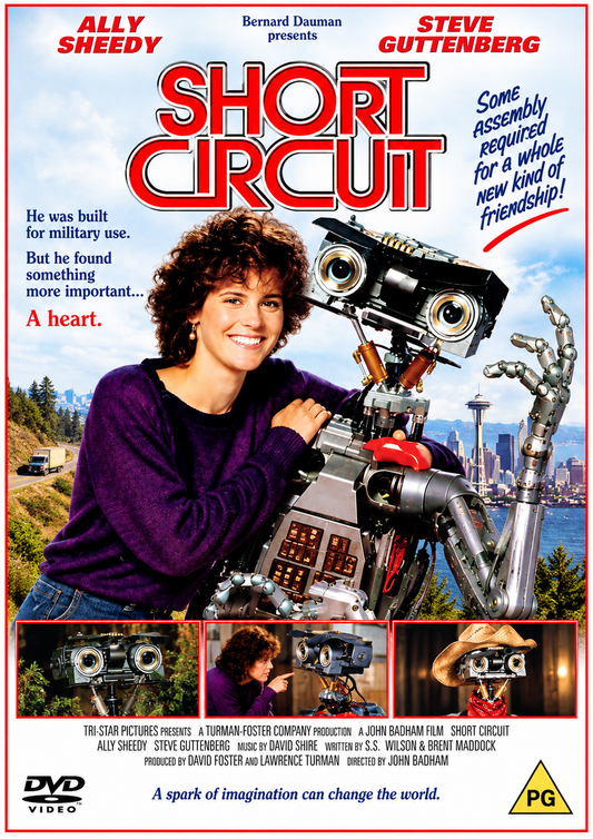 SHORT CURCUIT (1986) Ally Sheedy, Steve Guttenberg, Fisher Stevens, Austin Pendleton, G. W. Bailey • Voice of Number 5: Tim Blaney - DVD NO CASE