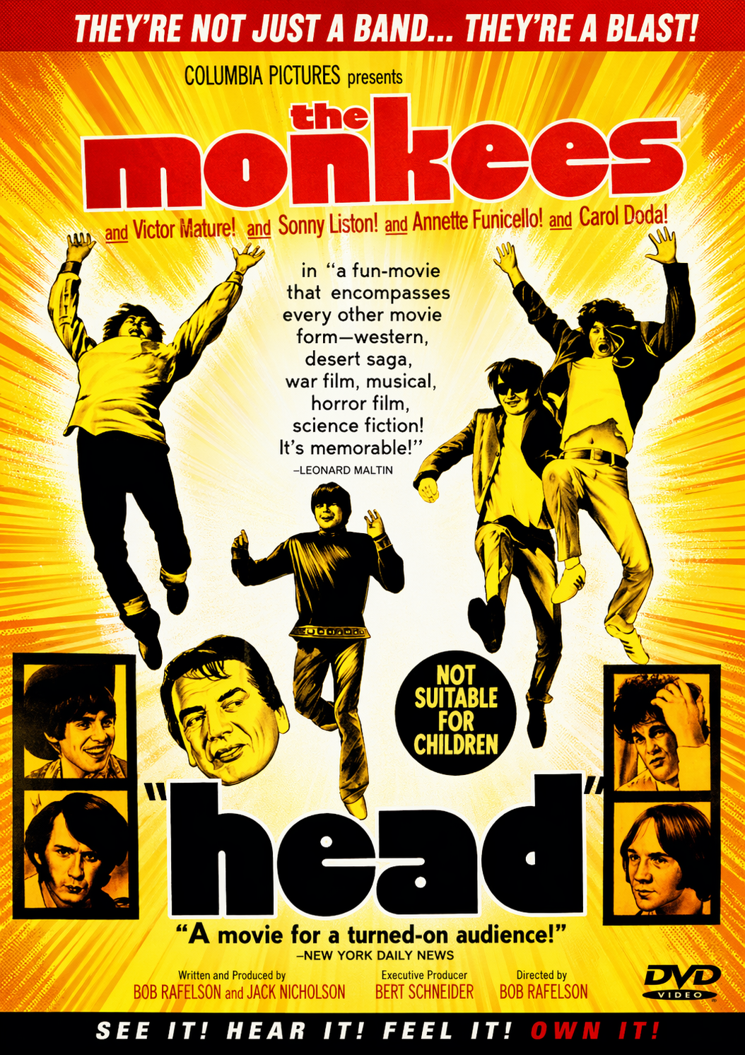 HEAD (1968) The Monkees - Public Domain DVD NO CASE