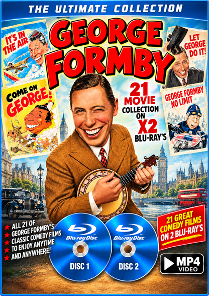 GEORGE FORMBY COLLECTION - 21 MOVIE COLLECTION ON X2 BLU-RAY'S