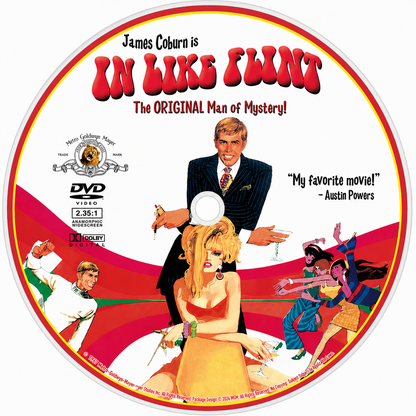 IN LIKE FLINT (1967) James Coburn, Lee J. Cobb, Jean Hale, Andrew Duggan - VERY RARE DELETED TITLE ! - DVD NO CASE