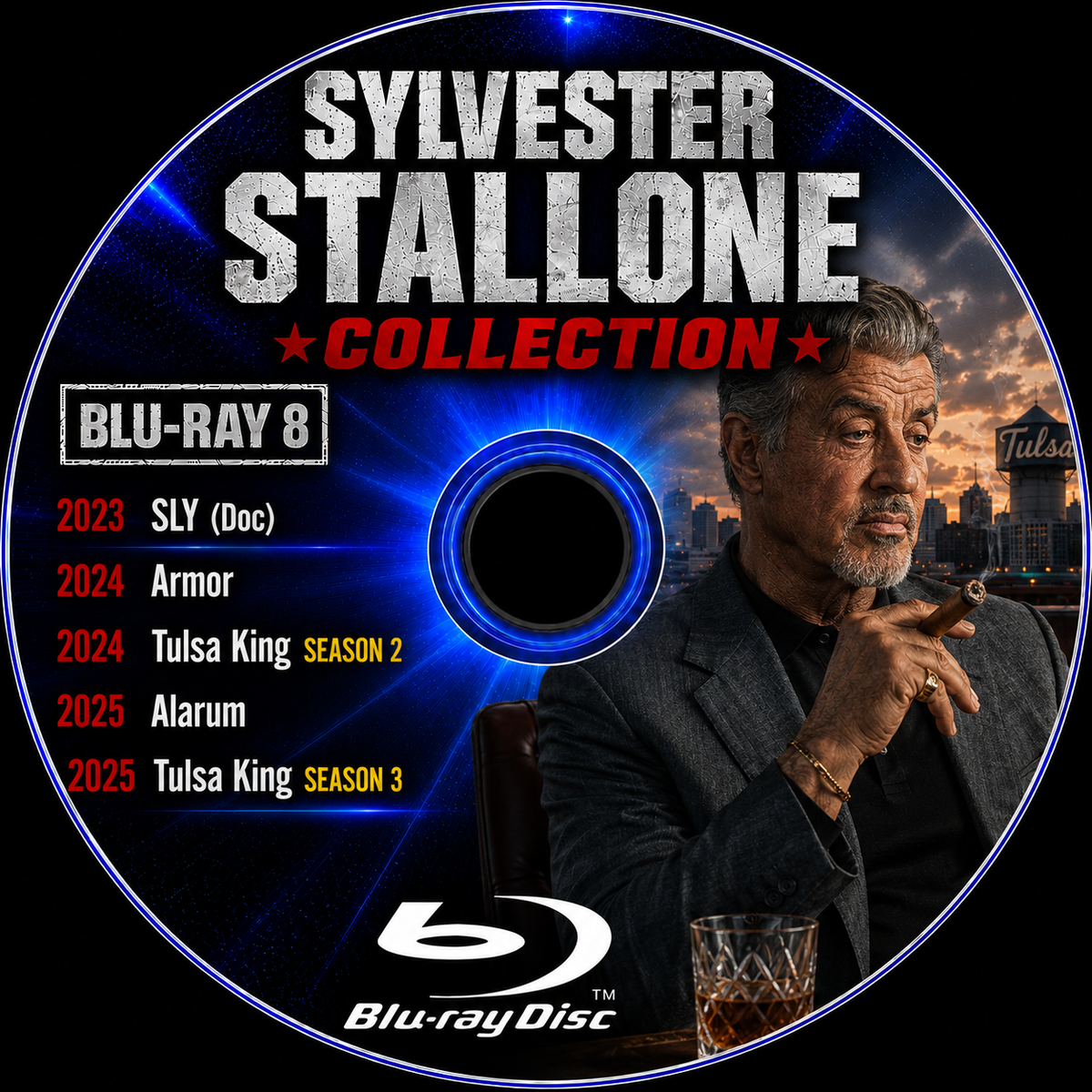 SYLVESTER STALLONE - 70 MOVIES - 1 DOC 1 TV SERIES COLLECTION ON 8 BLU-RAY'S MP4's