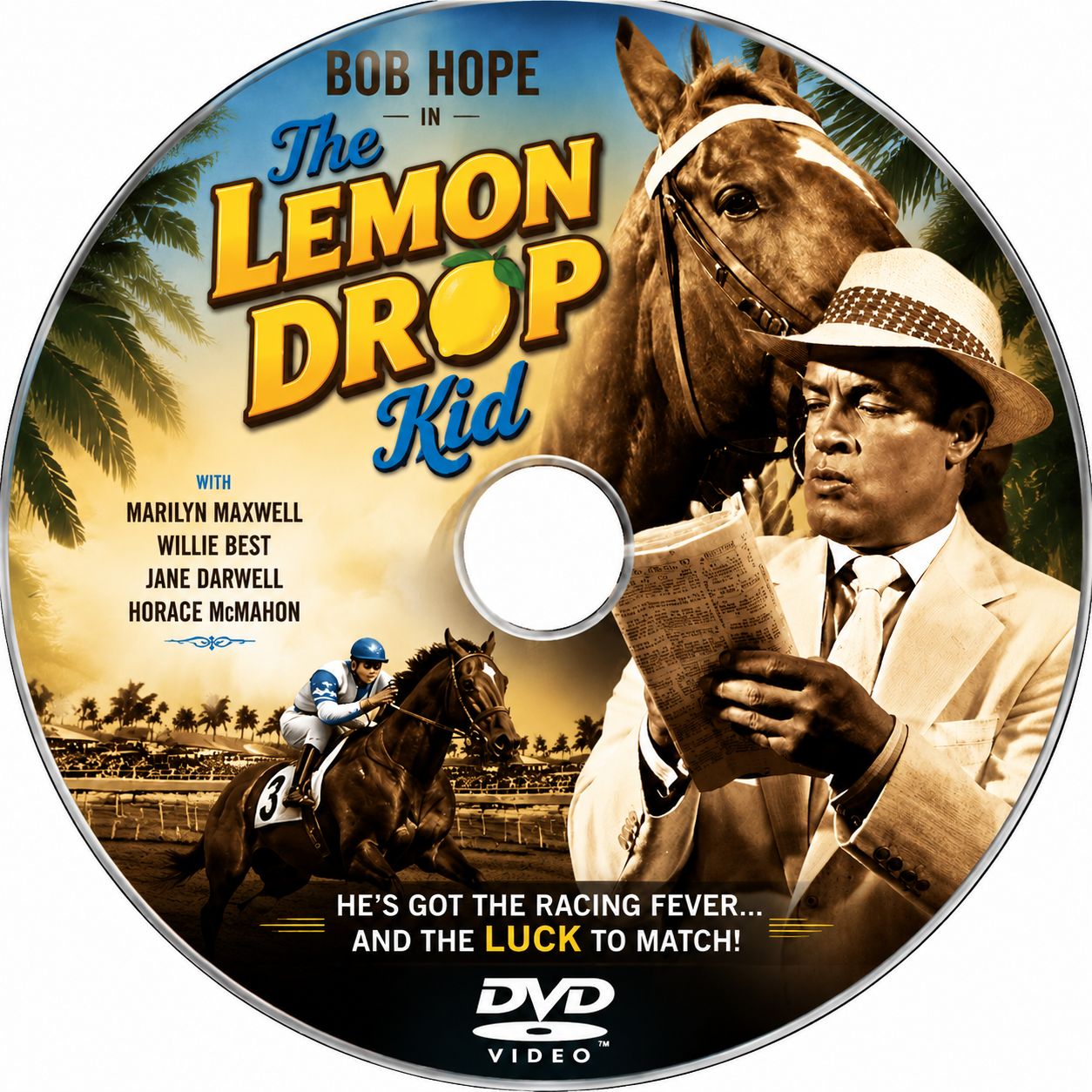 THE LEMON DROP KID (1951) Bob Hope ,Marilyn Maxwell ,Lloyd Nola - Public Domain Movie DVD NO CASE