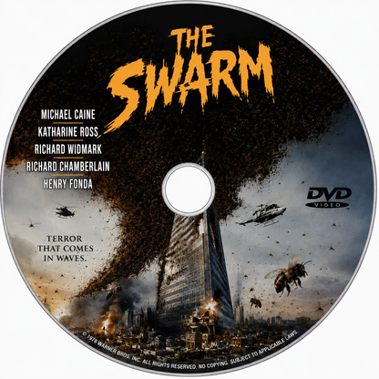 THE SWARM (1978) Michael Caine, Katharine Ross, Richard Widmark - DVD, Public Domain DVD NO CASE