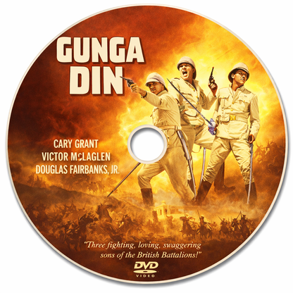 GUNGA DIN - 1939 DVD-Cary Grant - Public Domain DVD NO CASE