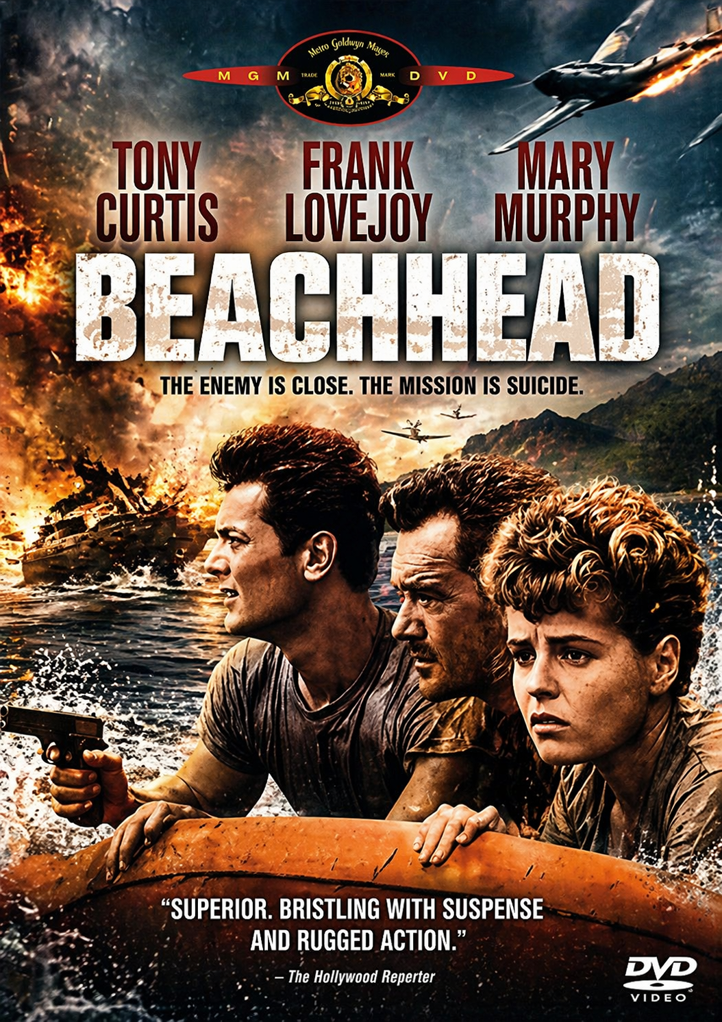 BEACHHEAD (1953) Tony Curtis, Skip Homeier, Frank Lovejoy - Public Domain Movie DVD NO CASE