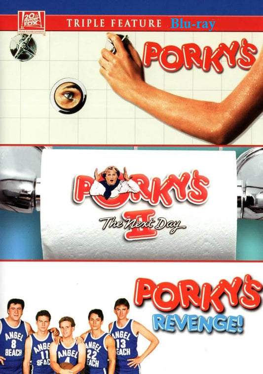 PORKY'S TRILOGY BLU-RAY (1981-1985) Dan Monahan,Wyatt Knight,Tony Ganios - VERY RARE DELETED TITLE ! - Public Domain BLU-RAY NO CASE