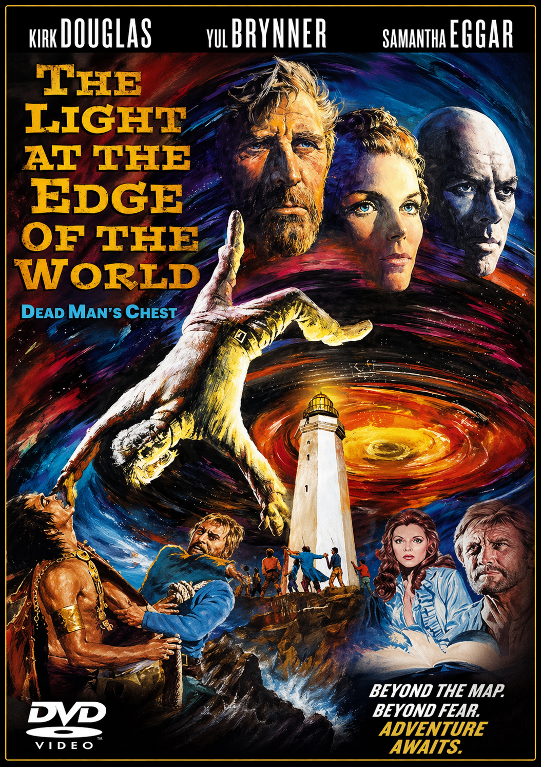 THE LIGHT AT THE EDGE OF THE WORLD (1971) Yul Brynner, Kirk Douglas, Samantha Eggar, Fernando Rey - Public Domain Movie DVD NO CASE