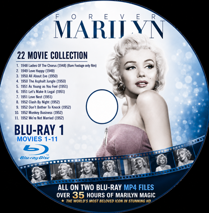 MARILYN MONROE — 22 MOVIE COLLECTION ON TWO BLU-RAYS
