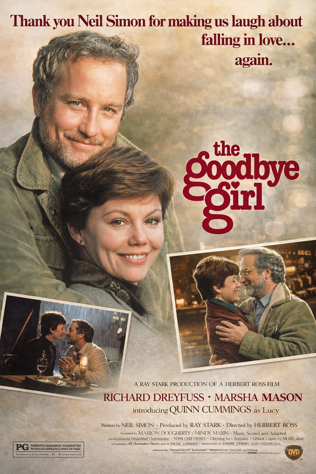 THE GOODBYE GIRL (1977) Richard Dreyfuss ,Marsha Mason ,Quinn Cummings - Public Domain Movie DVD NO CASE