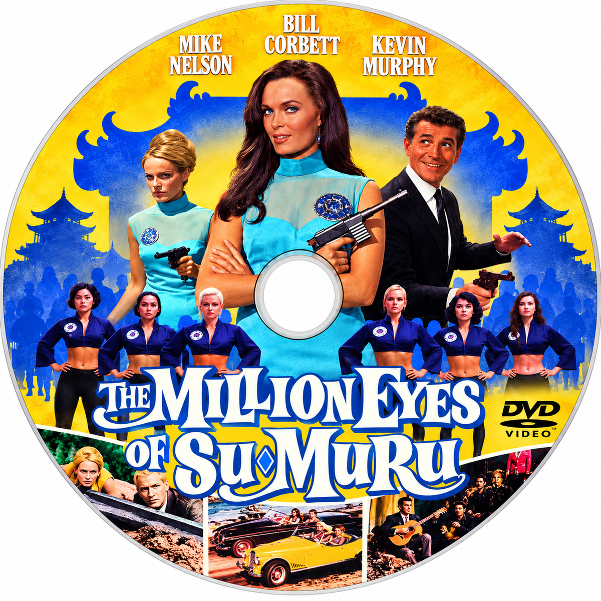 THE MILLION EYES OF SU MURU (1967) Frankie Avalon, George Nader, Shirley Eaton, Wilfrid Hyde-White, Klaus Kinski and Maria Rohm - PUBLIC DOMAIN DVD ONLY NO CASE