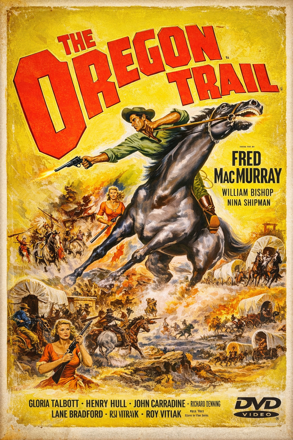 THE OREGON TRAIL (1959) Gloria Talbott, Nina Shipman - Public Domain DVD NO CASE