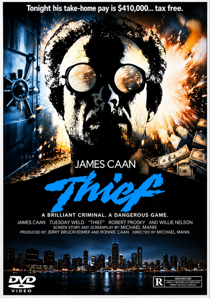THIEF (1981) James Caan ,Tuesday Weld ,Robert Prosky ,Willie Nelson , James Belushi ,Tom Signorelli, Dennis Farina • - DVD NO CASE