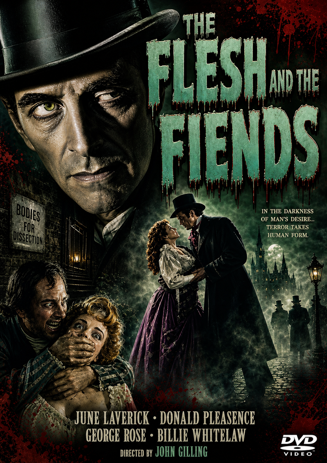 THE FLESH AND THE FIEND (1960) Peter Cushing,June Laverick,Donald Pleasence,George Rose - PUBLIC DOMAIN DVD ONLY NO CASE