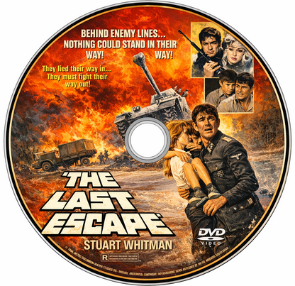 THE LAST ESCAPE (1970) Stuart Whitman ,John Collin ,Martin Jarvis ,Margit Saad  - Public Domain Movie DVD NO CASE