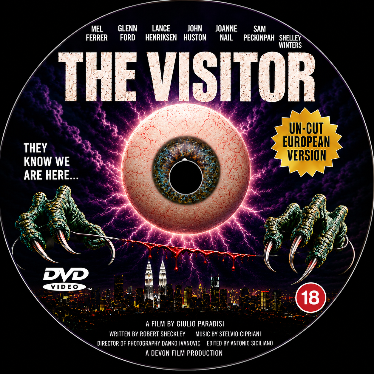 THE VISITOR (1979) John Huston, Mel Ferrer, Glenn Ford, Lance Henriksen, Joanne Nail - DVD NO CASE
