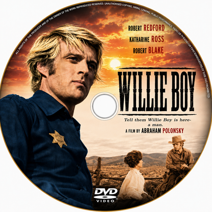 TELL THEM WILLIE BOY IS HERE (1969) Robert Redford, Katharine Ross, Robert Blake, Susan Clark - PUBLIC DOMAIN DVD ONLY NO CASE