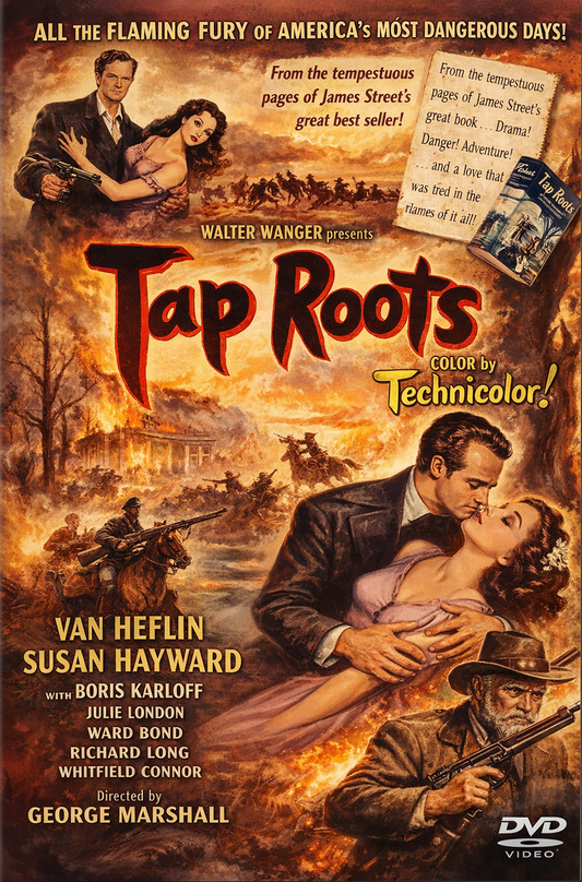 TAP ROOTS (1948) Starring - Van Heflin,Susan Hayward,Boris Karloff,Julie London - PUBLIC DOMAIN DVD NO CASE