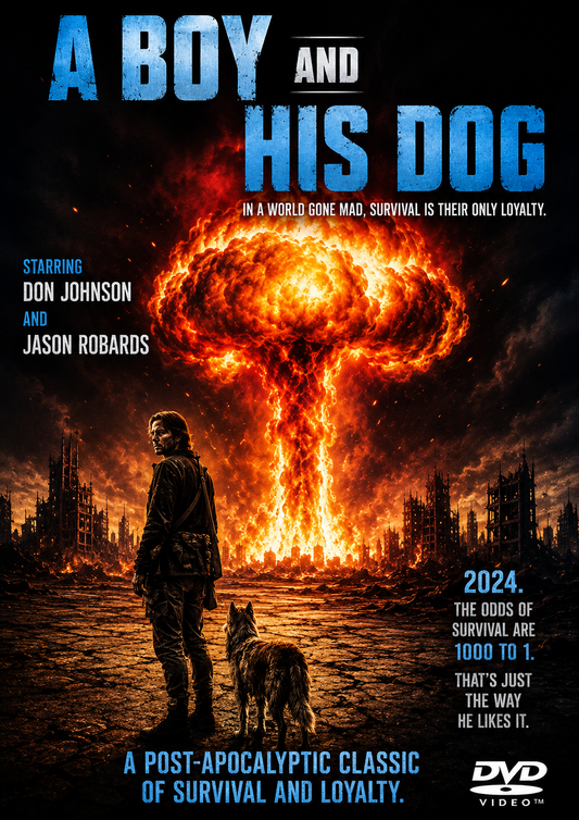A BOY AND HIS DOG (1974)  Don Johnson, Susanne Benton, Jason Robards, Alvy Moore, Tim McIntire (voice of Blood) - Public Domain Movie DVD NO CASE