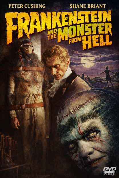 Frankenstein and the Monster from Hell (1974) Peter Cushing - DVD, Public Domain DVD NO CASE