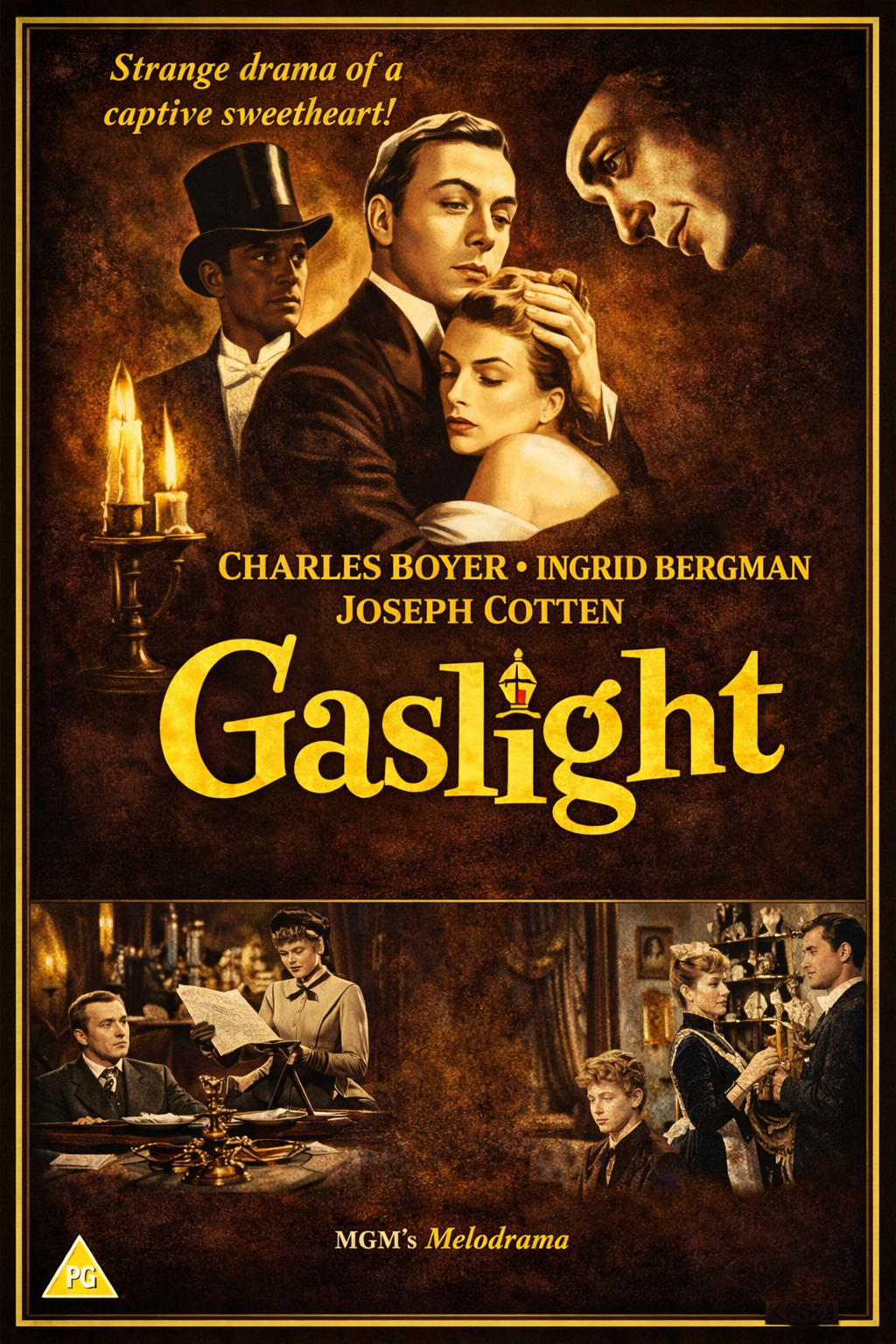 GASLIGHT (1944) Charles Boyer,Ingrid Bergman,Joseph Cotten,May Whitty,Angela Lansbury - Public Domain DVD NO CASE RARE !