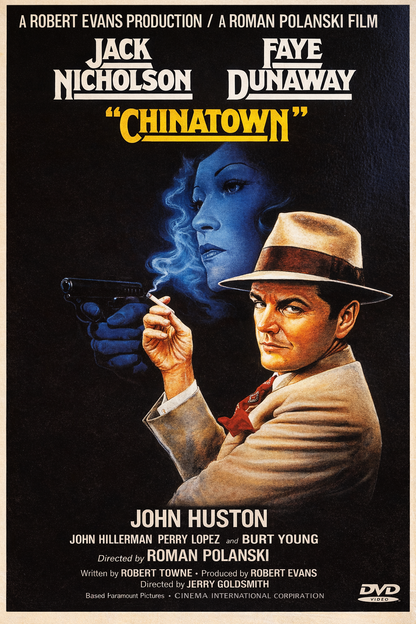 CHINATOWN (1974) Jack Nicholson ,Faye Dunaway ,John Hillerman ,Perry Lopez ,Burt Young ,John Huston - Public Domain Movie DVD NO CASE