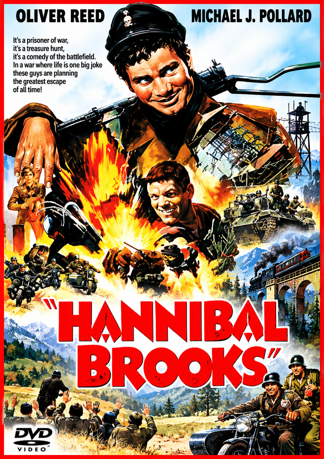 HANNIBAL BROOKS (1969) Oliver Reed, DVD - Public Domain DVD NO CASE