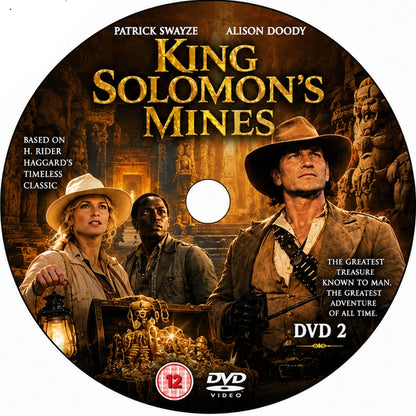 KING SOLOMON'S MINES (2004) Patrick Swayze, Alison Doody, Roy Marsden, John Standing, Gavin Hood - Public Domain Movie DVD NO CASE