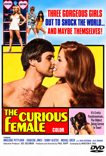 THE CURIOUS FEMALE (1969) Angelique Pettyjohn, Charlene Jones, Bunny Allister and Michael Greer - PUBLIC DOMAIN DVD ONLY NO CASE