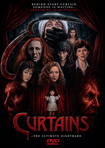 CURTAINS (1983) John Vernon, Samantha Eggar, DVD, Public Domain DVD NO CASE