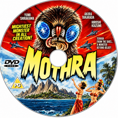 MOTHRA (1980) Starring - Frankie Sakai • Hiroshi Koizumi • Kyōko Kagawa • Jerry Ito • The Peanuts  - Public Domain Movie DVD NO CASE