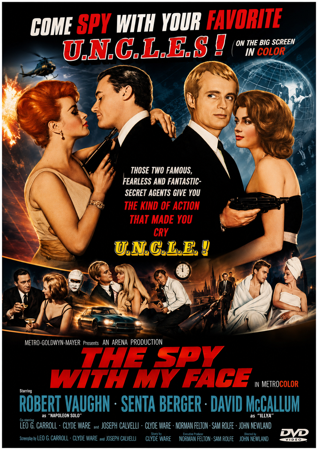 THE SPY WITH MY FACE (1965) Robert Vaughn, Senta Berger, David McCallum - VERY RARE DELETED TITLE ! - DVD NO CASE