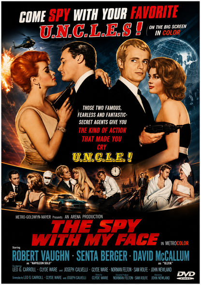 THE SPY WITH MY FACE (1965) Robert Vaughn, Senta Berger, David McCallum - VERY RARE DELETED TITLE ! - DVD NO CASE