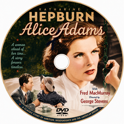 ALICE ADAMS (1958) Katharine Hepburn ,Fred MacMurray , Fred Stone ,Evelyn Venable - Public Domain Movie DVD NO CASE