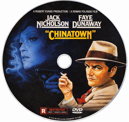 CHINATOWN (1974) Jack Nicholson ,Faye Dunaway ,John Hillerman ,Perry Lopez ,Burt Young ,John Huston - Public Domain Movie DVD NO CASE