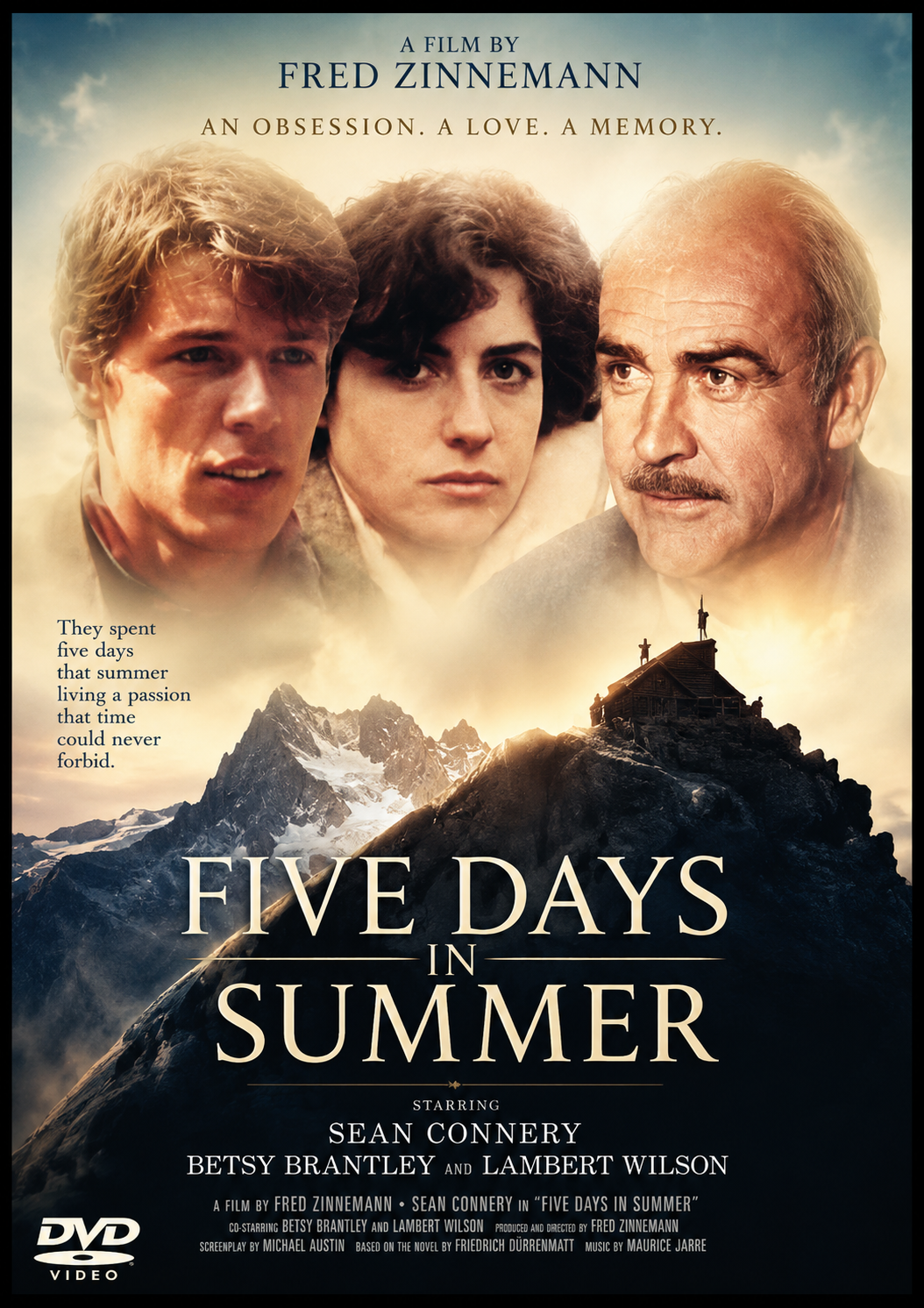 FIVE DAYS ONE SUMMER (1982) - Sean Connery - PUBLIC DOMAIN DVD ONLY NO CASE