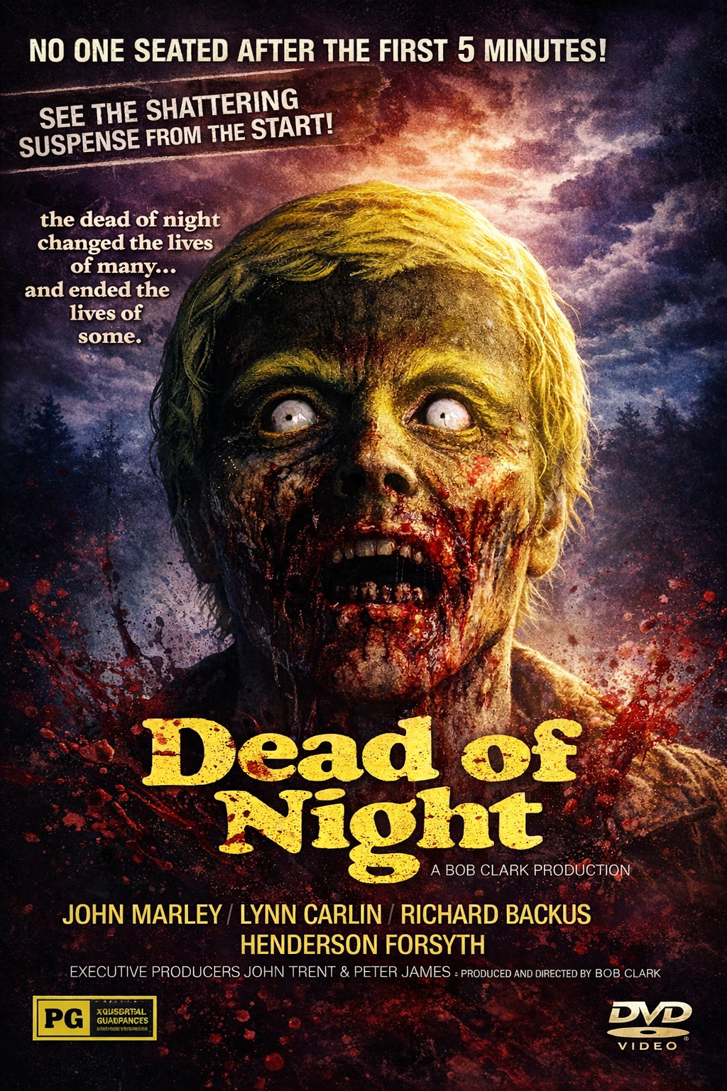 DEAD OF THE NIGHT (1974) Richard Backus, John Marley, Lynn Carlin, Anya Ormsby , Henderson Forsythe, Jane Daly - Public Domain Movie DVD NO CASE