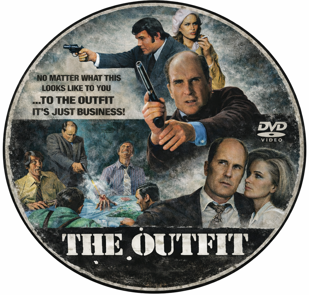 THE OUTFIT (1973) Robert Duvall,Karen Black,Joe Don Baker,Joanna Cassidy,Robert Ryan - Public Domain DVD NO CASE RARE !