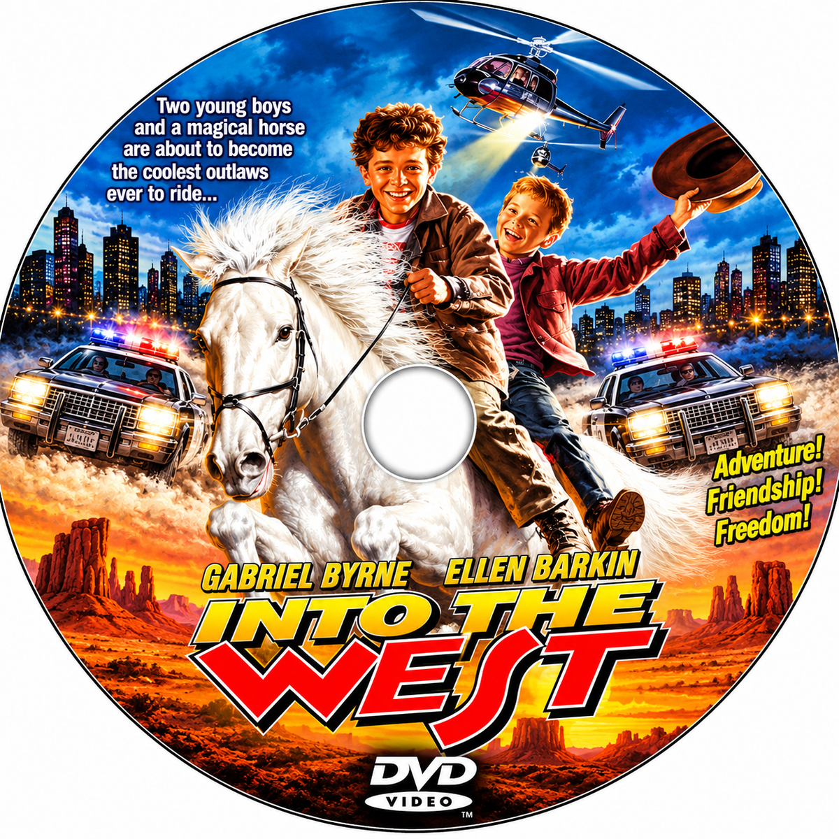 INTO THE WEST (1992) Doris Day, Richard Harris, Ray Walston, Jack Kruschen, Edward Mulhare, Lilia Skala and Michael J. Pollard - PUBLIC DOMAIN DVD ONLY NO CASE