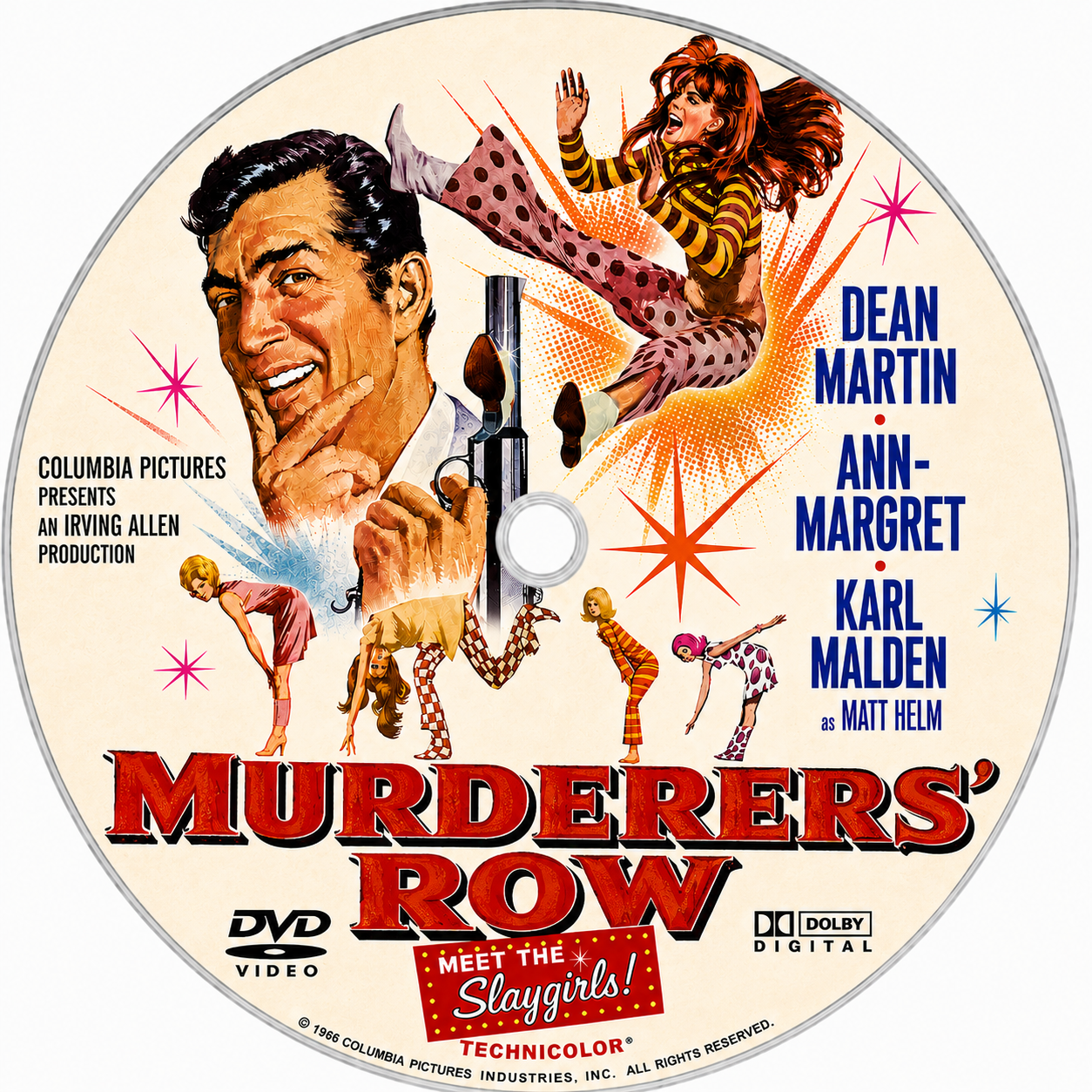 MURDERERS' ROW (1966) Dean Martin, Ann-Margret, Karl Malden - VERY RARE DELETED TITLE ! - DVD NO CASE
