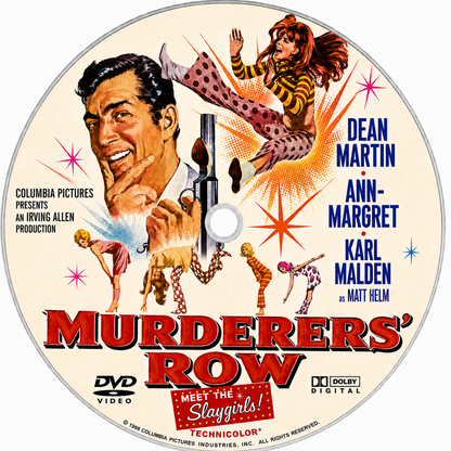 MURDERERS' ROW (1966) Dean Martin, Ann-Margret, Karl Malden - VERY RARE DELETED TITLE ! - DVD NO CASE