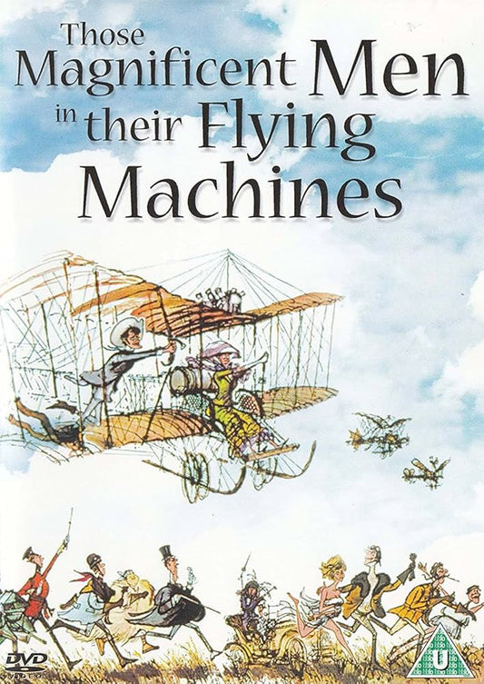 THOSE MAGNIFICENT MEN IN THEIR FLYING MACHINES (1965) James Fox,Robert Morley,Eric Sykes,Terry-Thomas,Red Skelton,Benny Hill, Flora Robson,Tony Hancock - Public Domain DVD NO CASE