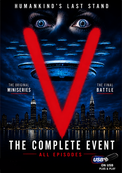 V THE MINI-SERIES + THE FINAL BATTLE - (1984) COMPLETE MINI SERIES - Starring  - PUBLIC DOMAIN ON USB ONLY