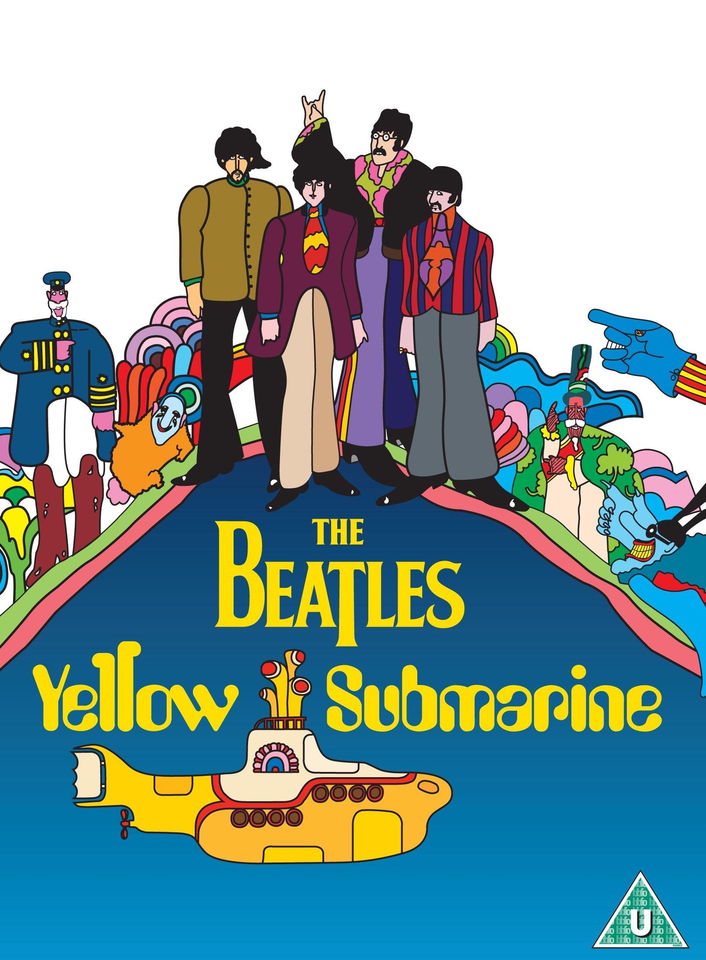 YELLOW SUBMARINE (1968) The Beatles - Starring - Paul Angelis,John Clive,Dick Emery,Geoffrey Hughes,Lance Percival - DVD-Public Domain DVD NO CASE